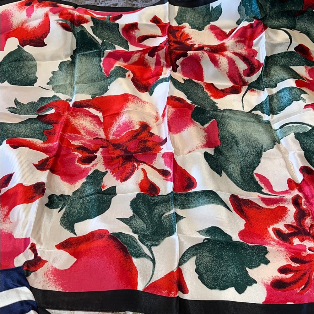 Vintage Vera Neumann for Anne Klein Japan Silk Scarf Square 32”